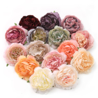 30 sztuk 8cm piwonia sztuczny jedwabny kwiat głowy do dekoracji ślubnych DIY pudełko na prezent, wieniec Scrapbooking, rzemiosło sztuczne kwiaty 1